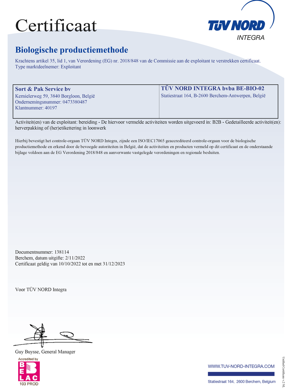 Certificaat pagina 1